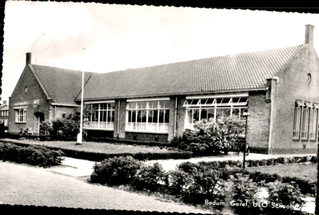 bedum, kvr3-1288 geref. ULO school, Verzenden, 1960 tot 1980, Gelopen, Groningen