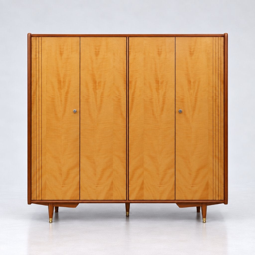 Vintage kledingkast linnenkast jaren '60 '70 retro design, Huis en Inrichting, Ophalen of Verzenden, Zo goed als nieuw