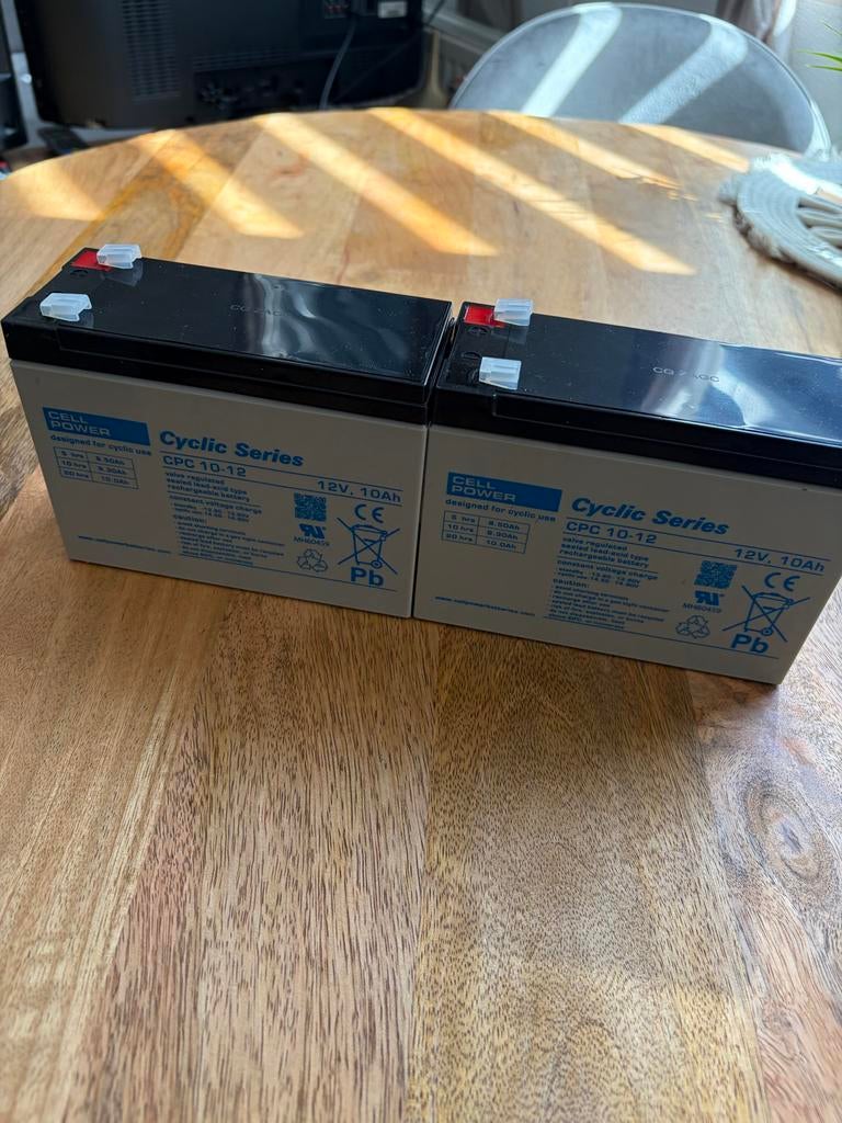 2x Nieuwe Cellpower Cyclic Series 12V 10Ah Accu's, Ophalen of Verzenden, Nieuw