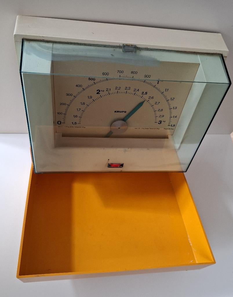 Oranje Krups Weegschaal – Vintage, Ophalen, Personenweegschaal, Gebruikt, Minder dan 10 kg