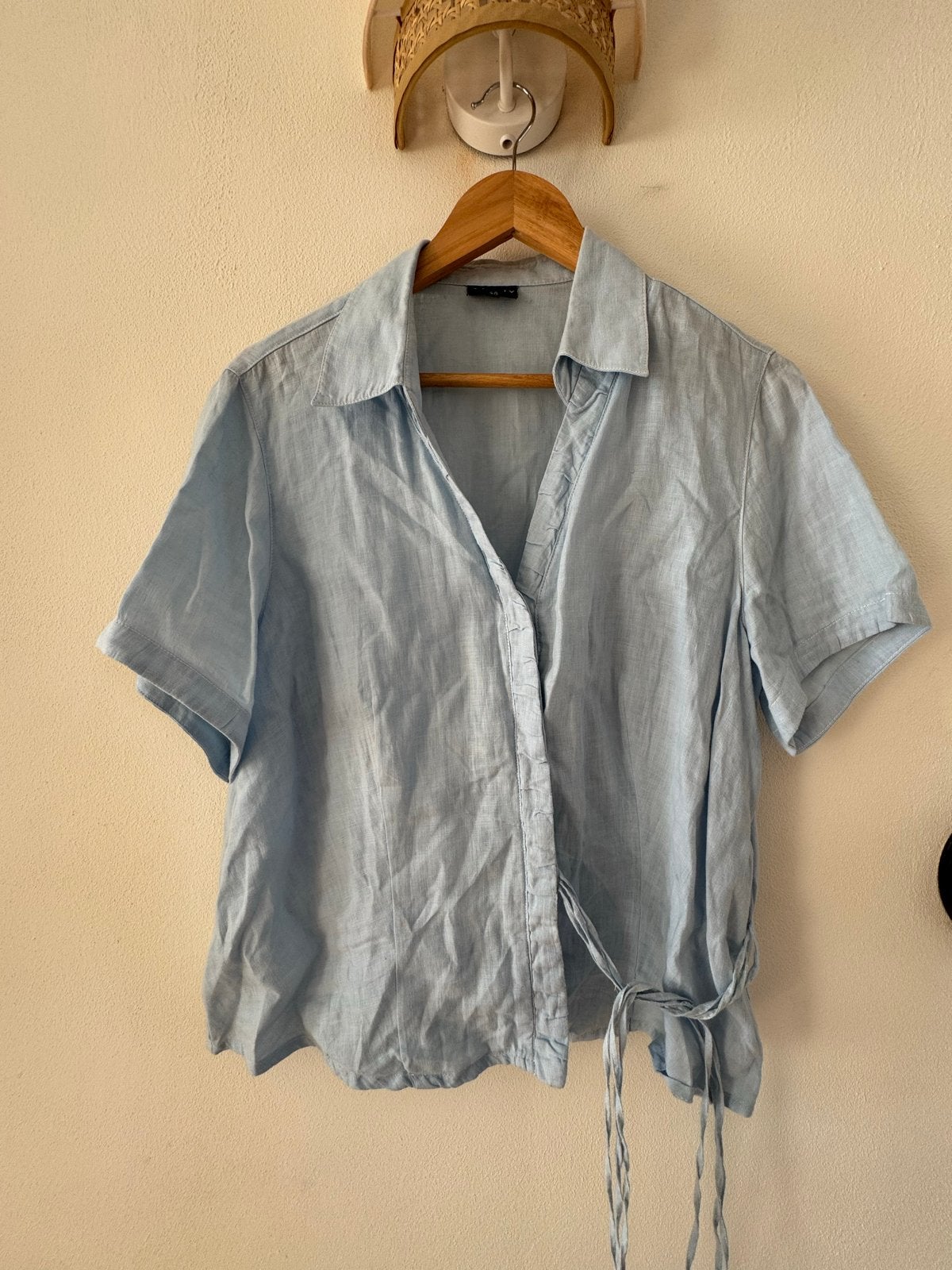 2 Vechy linnen blouses maat 48 - ideaal voor de zomer!, Ophalen of Verzenden, Gedragen, Maat 46/48 (XL) of groter, Blauw