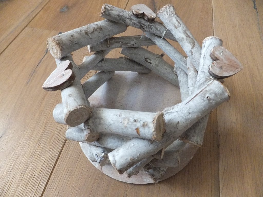 brocante bloempot plant decoratie oase bloemstuk hart lente, Ophalen of Verzenden