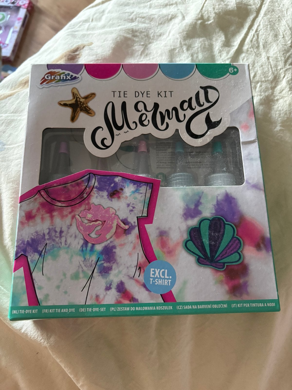 Mermaid tie dye kit, Hobby en Vrije tijd, Knutselen, Ophalen of Verzenden, Zo goed als nieuw
