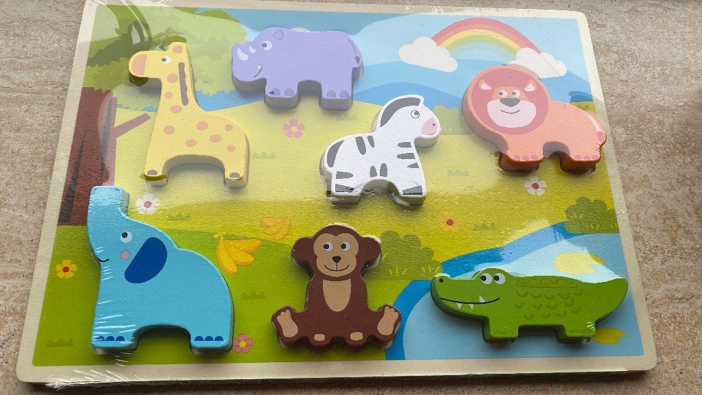 Houten puzzel dieren, Ophalen, Nieuw, Van hout, Minder dan 10 stukjes