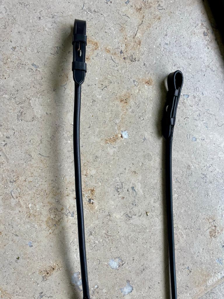 BR bruine rondgenaaide teugels met rubber grip, Dieren en Toebehoren, Ophalen of Verzenden, Nieuw, Dressuur