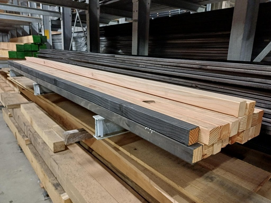 Douglas palen 50x50mm geschaafd (nr. 2), Ophalen, Nieuw, 250 cm of meer, Palen