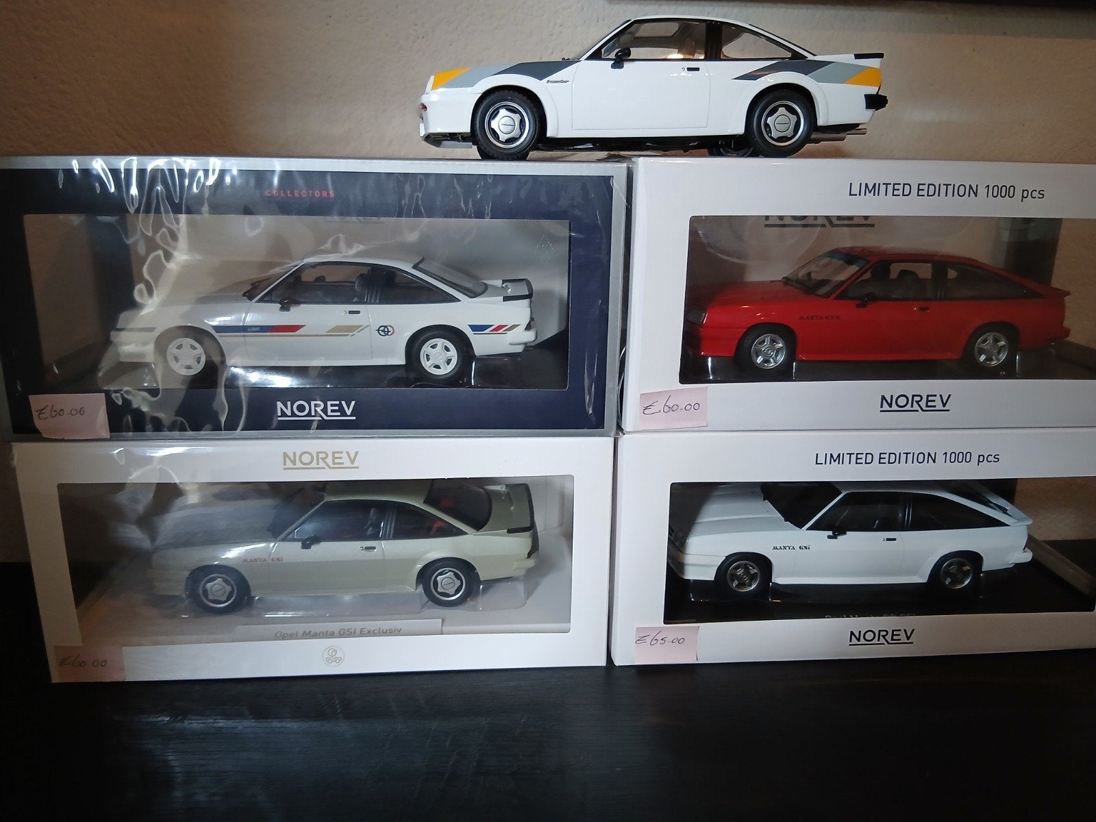Opel Manta CC 1:18 model met custom velgen, Hobby en Vrije tijd, Ophalen, Nieuw, Auto, Norev