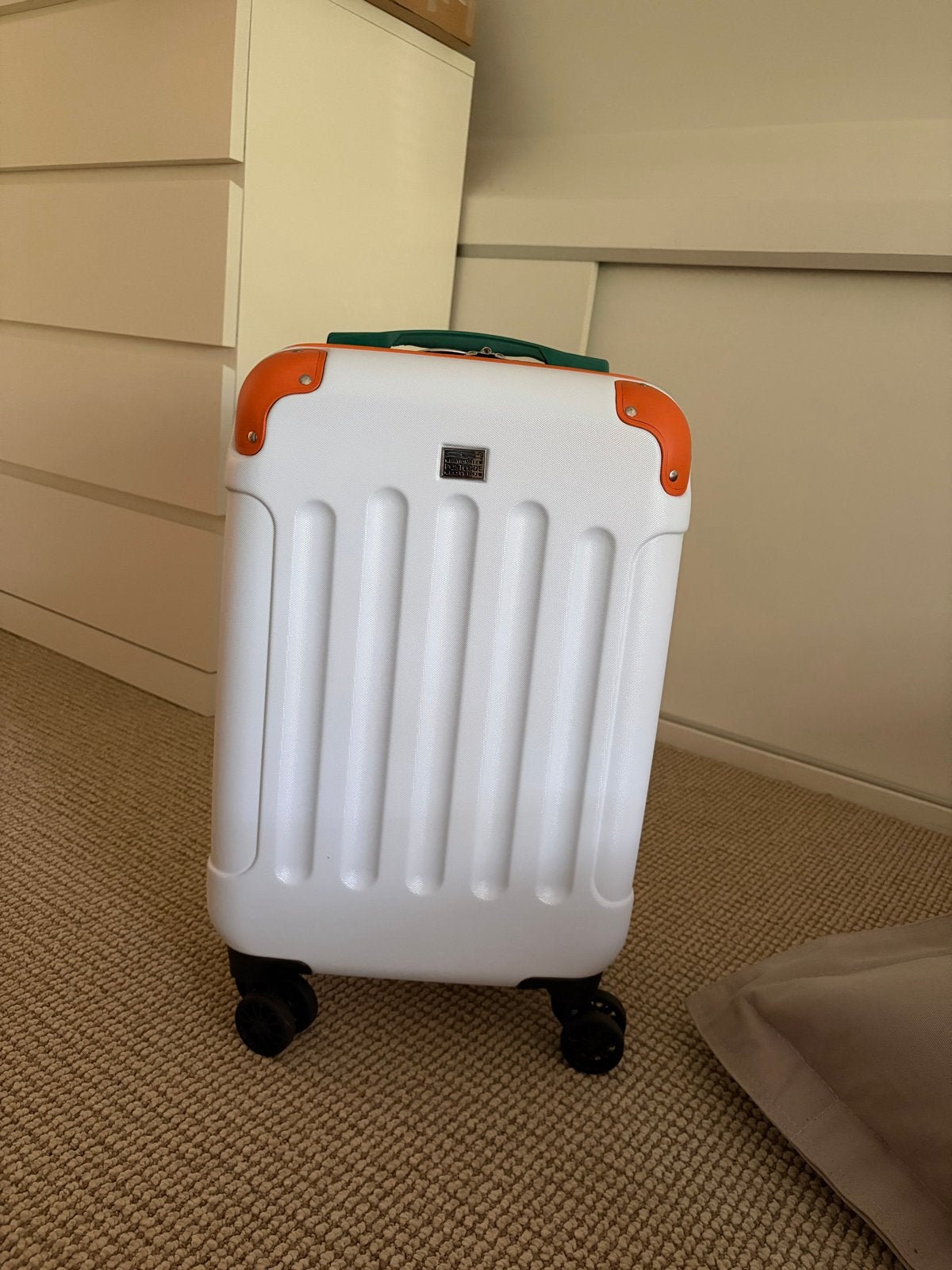 Postcodeloterij Handbagage Koffer/Trolley - Wit/Oranje, Ophalen, 40 tot 60 cm, 20 tot 30 cm, Wit
