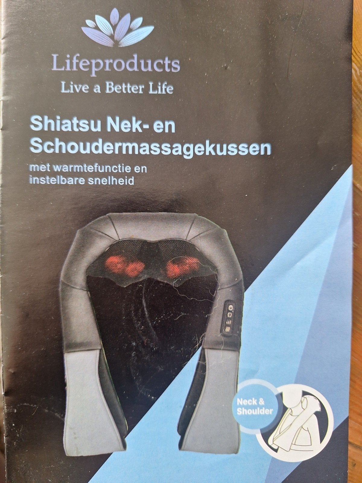 Shiatsu Nek- en Schoudermassagekussen, Ophalen of Verzenden, Gebruikt, Massagestoel of Kussen