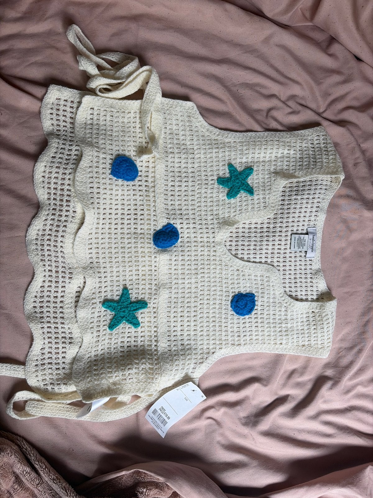 Haute Hippie One Size Gehaakte Top met Schelpen, Maat 38/40 (M), Wit, Nieuw, Ophalen of Verzenden