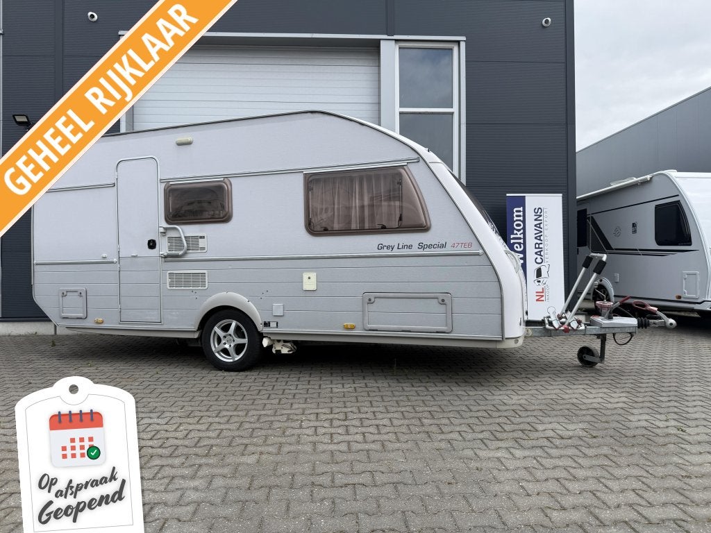 Kip Grey Line Special 47 TEB, Caravans en Kamperen, Caravans, Schokbreker, Kip, Bedrijf, Treinzit