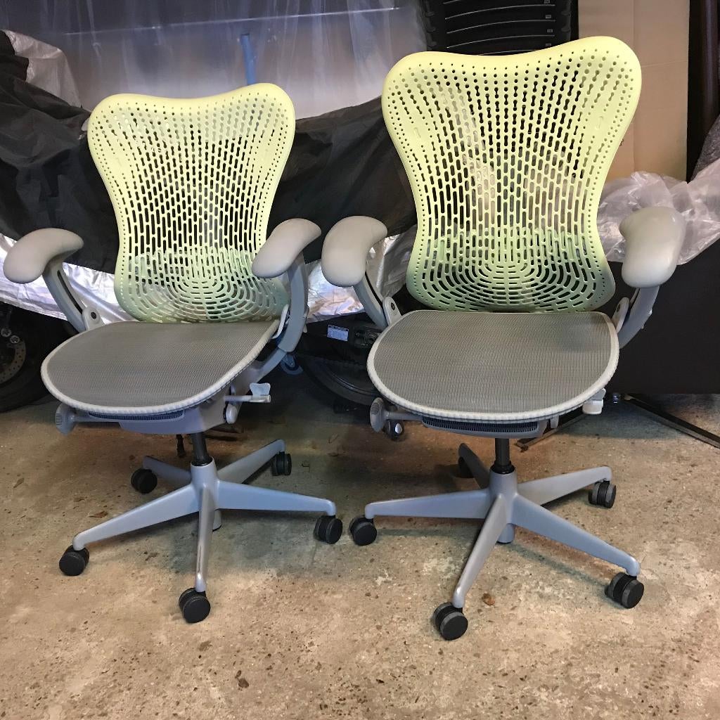 3 Bureaustoel stoel Herman Miller Mirra Full Options, Gebruikt, Zwart, Ophalen of Verzenden, Nvt