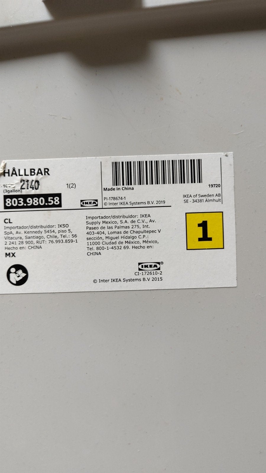 IKEA HÅLLBAR Afvalemmer 10L - Zo goed als nieuw, Minder dan 10 liter, Ophalen of Verzenden, Zo goed als nieuw, Kunststof