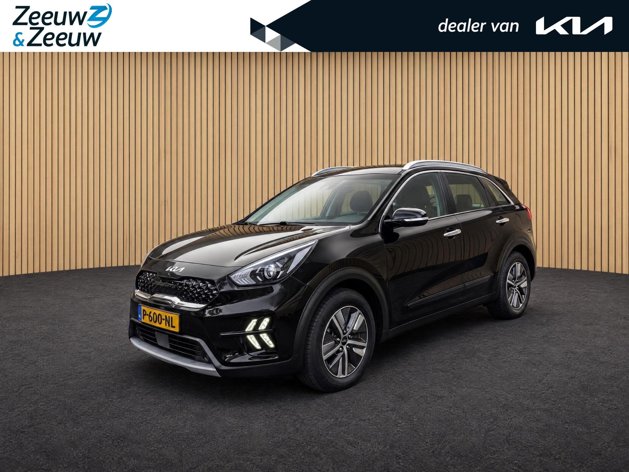 Kia Niro 1.6 GDi Hybrid DynamicLine Dealer onderhouden | Nav, Auto's, 12 maanden, Gebruikt, Euro 6, Leder en Stof