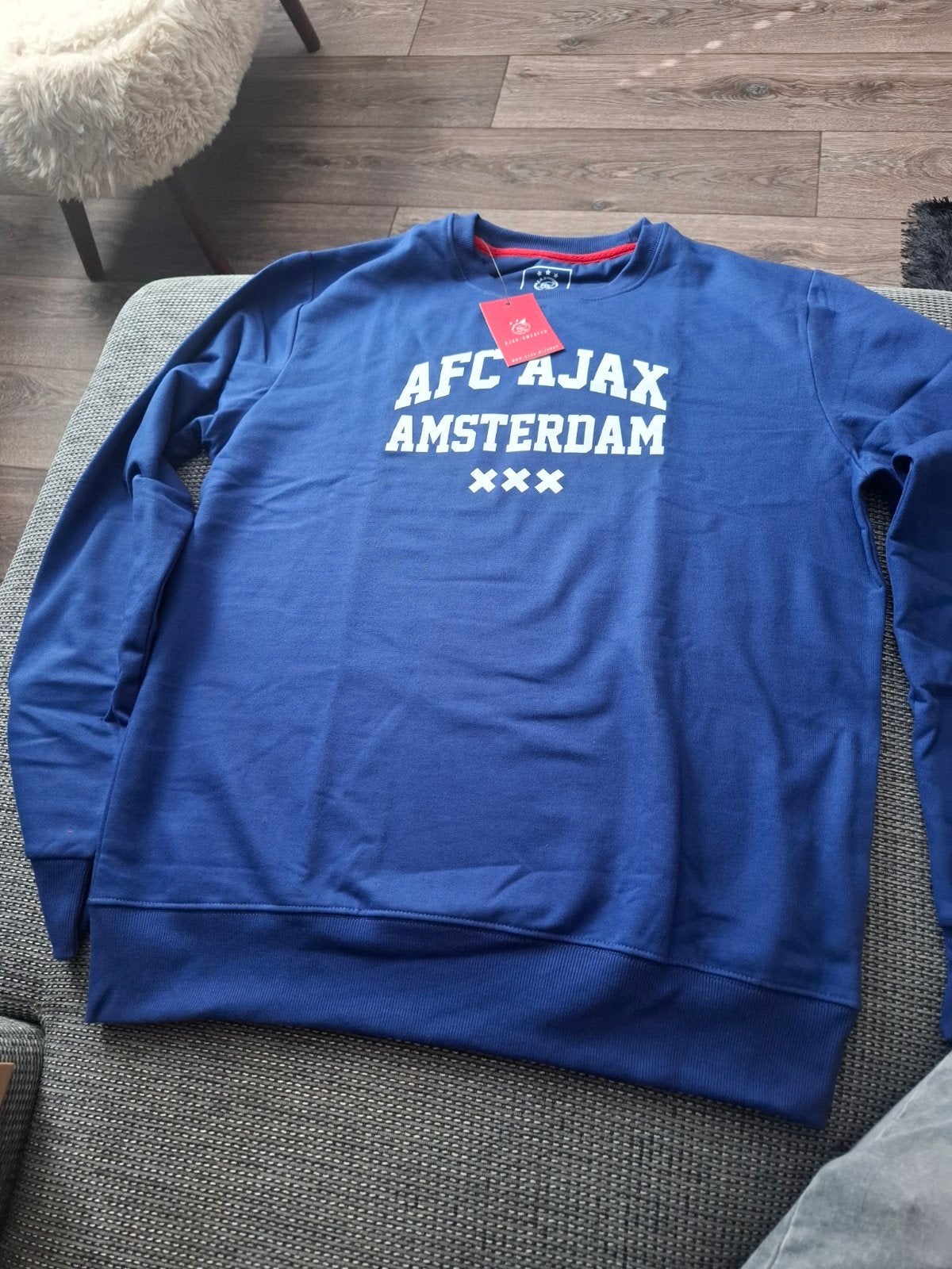 Nieuwe AFC Ajax Amsterdam Sweater - Maat L/XL, Kleding | Heren, Truien en Vesten, Maat 52/54 (L), Blauw, Nieuw, Ophalen of Verzenden