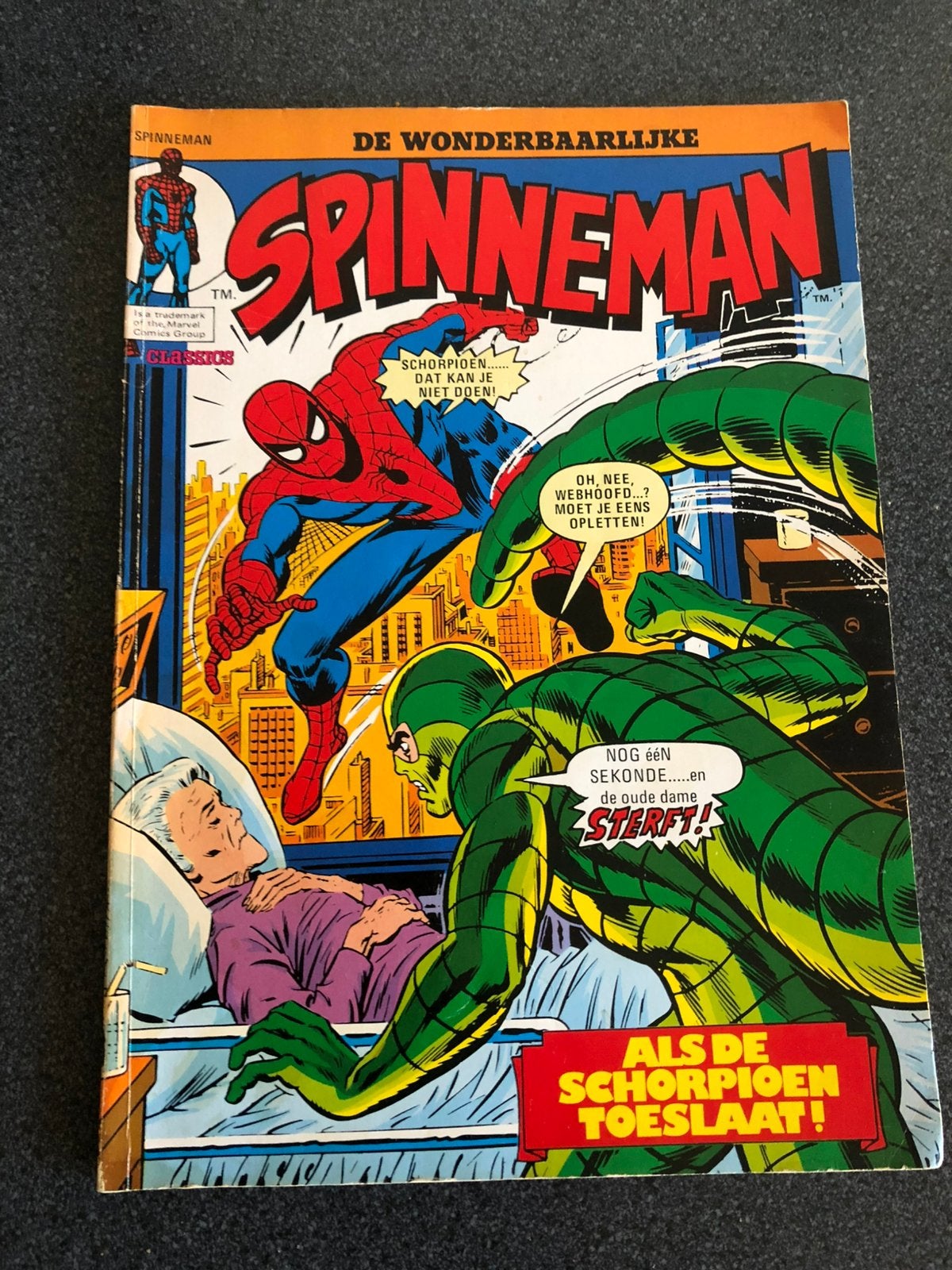 Spinneman of Spiderman jaren 70, Boeken, Eén comic, Ophalen of Verzenden, Zo goed als nieuw, Europa