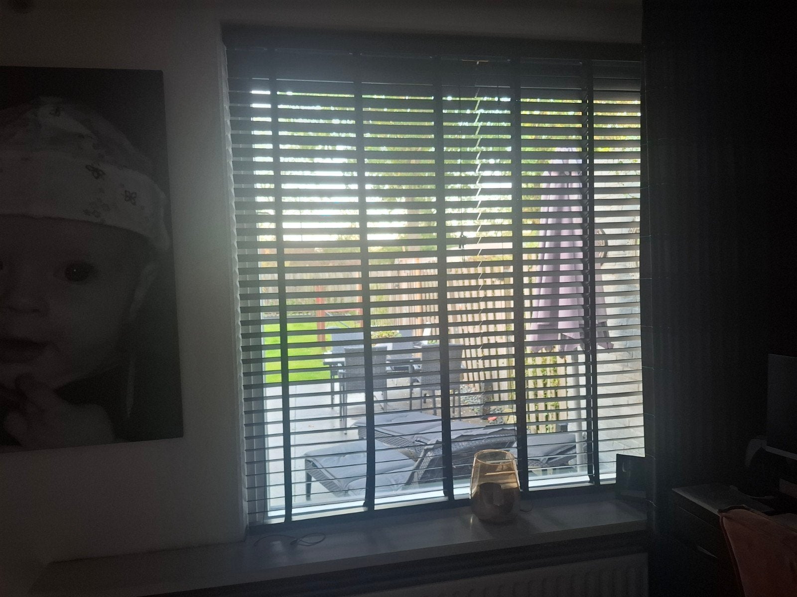 4x Zwarte Kunststof Luxaflex - 90x180 cm, Jaloezie, Gebruikt, Zwart, Ophalen of Verzenden