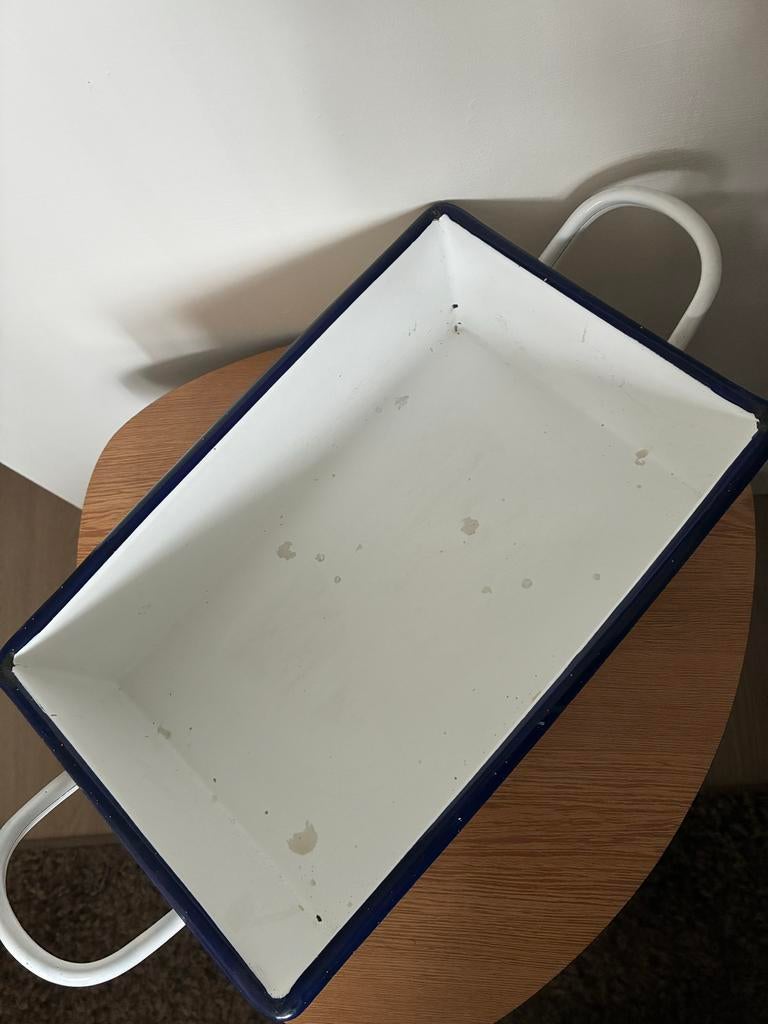 Vintage geëmailleerde medische sterilisatiebak met deksel, Ophalen of Verzenden, Gebruikt