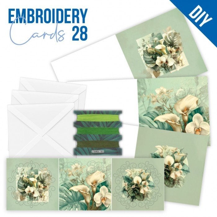 Embroidery Cards 28 Touch of Green (vleugje groen) STDOPP028, Hobby en Vrije tijd, ., Overige typen, Nieuw, Ophalen of Verzenden