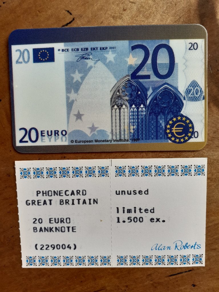 Telefoonkaart Groot-Brittannië 20 euro banknote, Ophalen of Verzenden, Buitenland