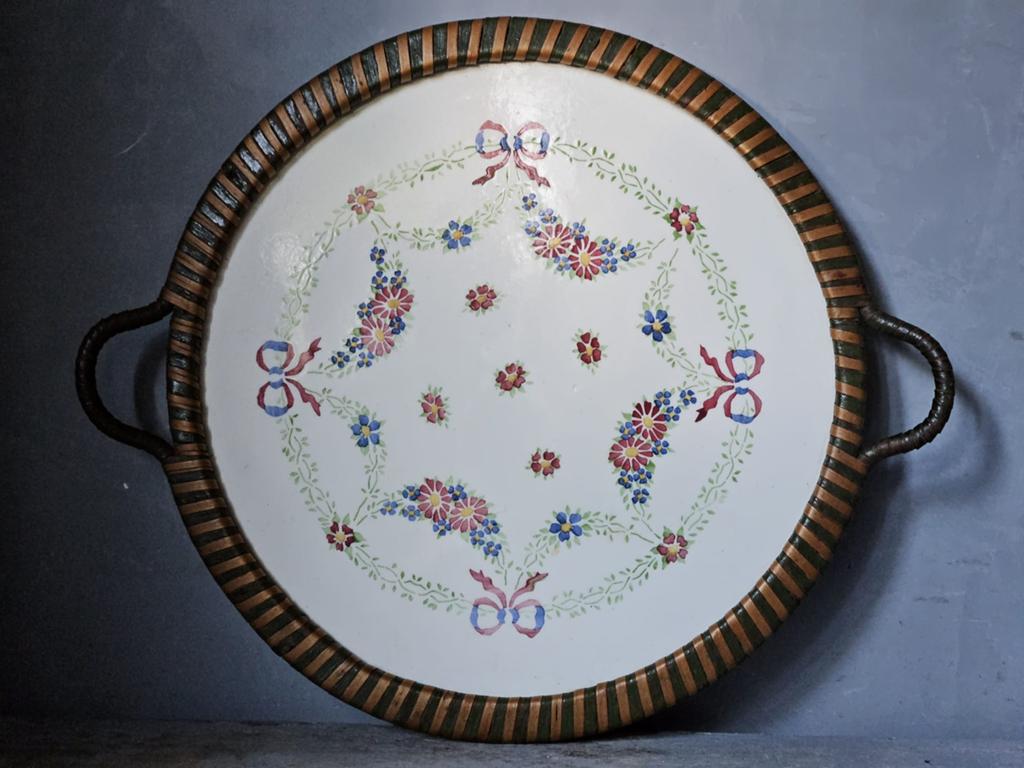 Antiek porseleinen dienblad Art -Deco periode 1920, Antiek en Kunst, Ophalen of Verzenden