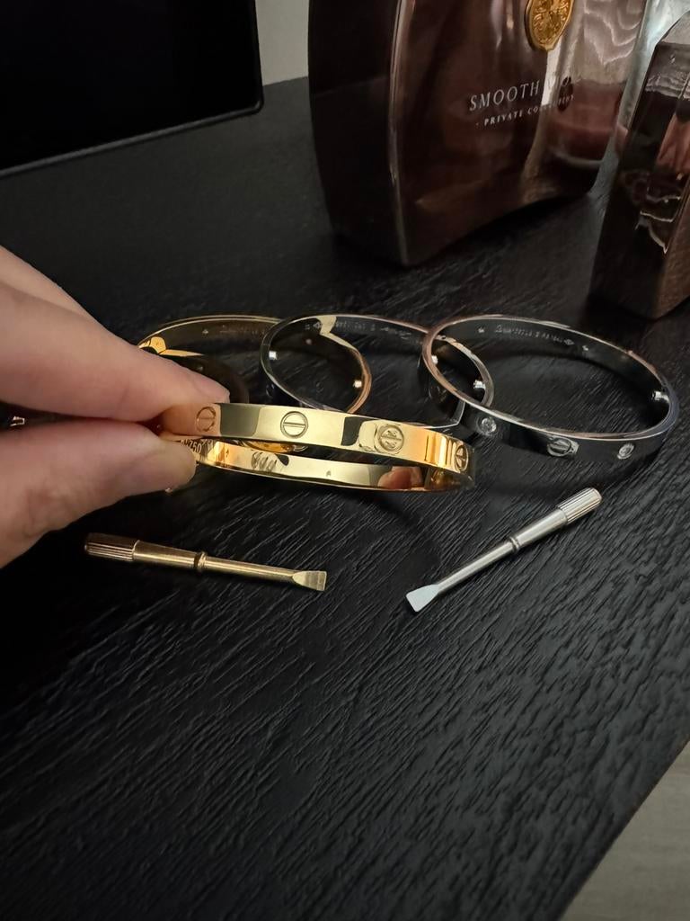Cartier armbanden - Maat 19 & maat 17, Sieraden, Tassen en Uiterlijk, Armbanden, Ophalen of Verzenden, Nieuw, Goud