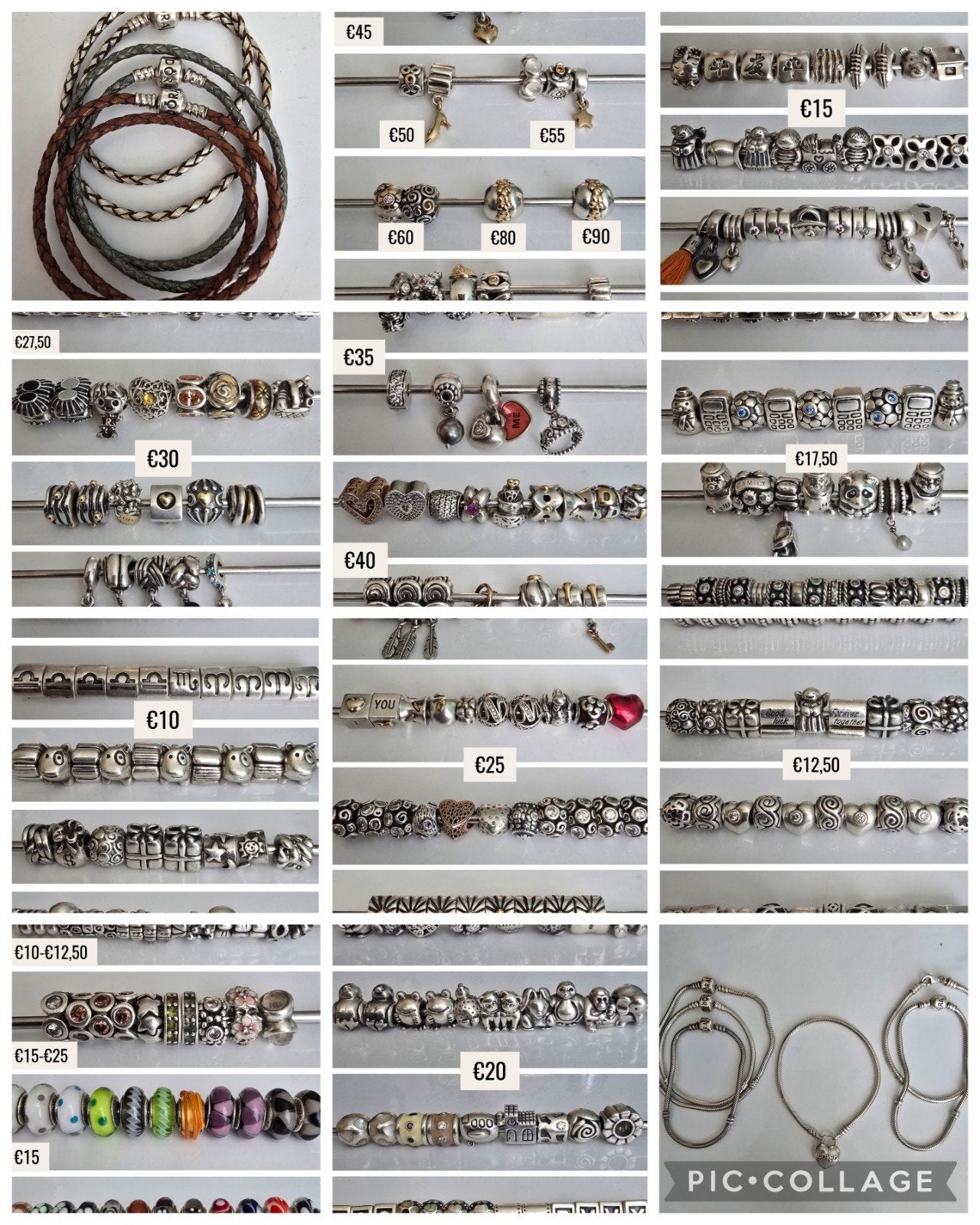 Prachtige originele zilveren Pandora bedels oa met goud, Ophalen of Verzenden, Zo goed als nieuw, Zilver, Pandora