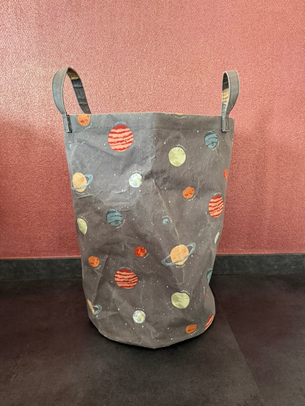 Kinderkamer opbergmand met planetenprint, Ophalen of Verzenden, Wasbaar, Opbergmeubel, Meerkleurig