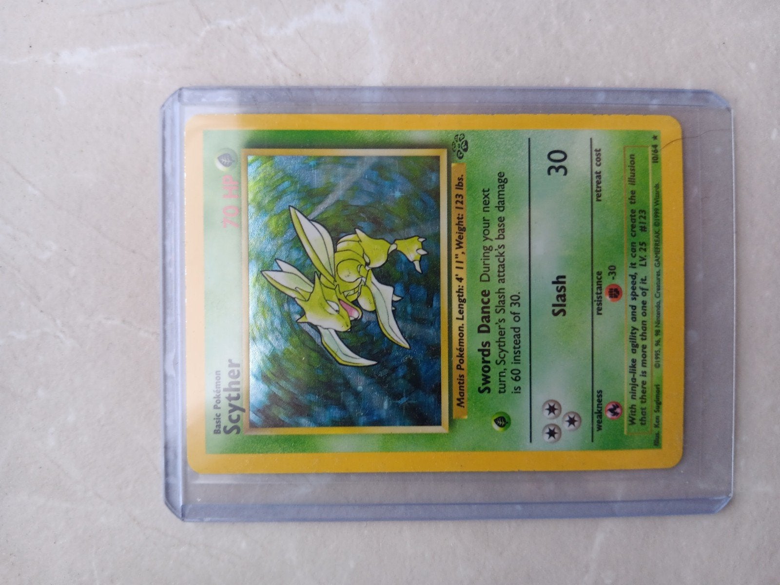 Pokemon - Scyther, Hobby en Vrije tijd, Verzamelkaartspellen | Pokémon, Ophalen of Verzenden, Zo goed als nieuw