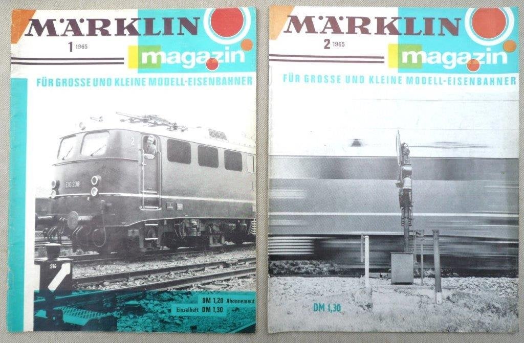 Märklin magazin1965. Deel 1 - 2 . Duitse taal ., Wisselstroom, Gebruikt, Märklin, Boek, Tijdschrift of Catalogus