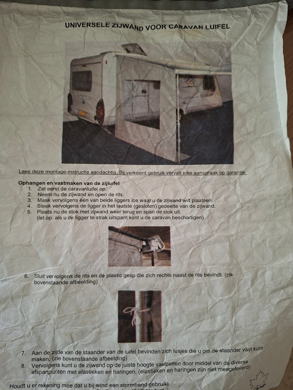 Universele zijwand voor caravan luifel, Caravans en Kamperen, Tenten, Ophalen of Verzenden
