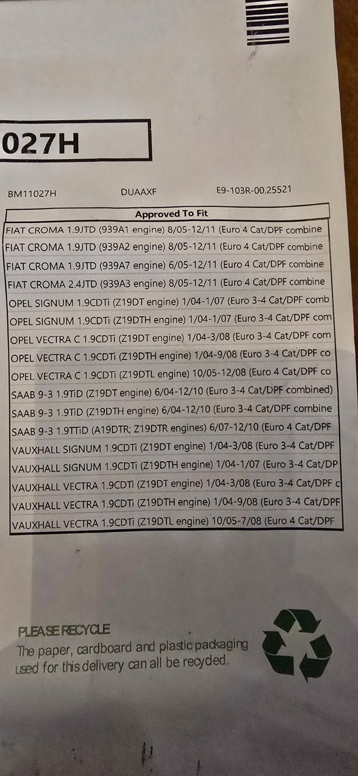 Roetfilter, Ophalen, Gebruikt, Saab