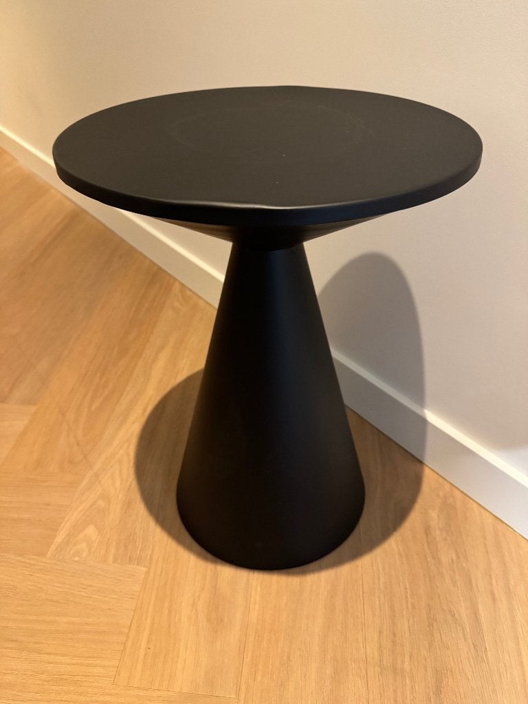 Bijzet tafel, Huis en Inrichting, Tafels | Bijzettafels, Minder dan 55 cm, Gebruikt, Metaal of Aluminium, Rond