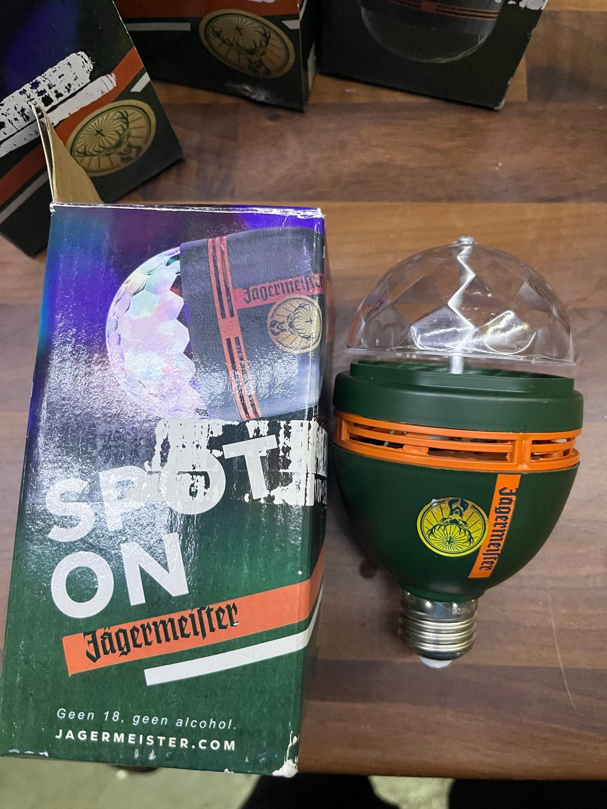 5x Jägermeister disco lamp E27 - Nieuw in doos, Verzamelen, Verzenden, Nieuw, Overige typen