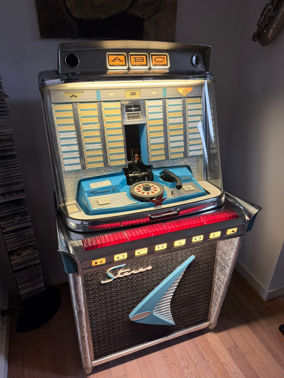 Rock-Ola 1478 Tempo 2 select Jukebox, gereviseerd, top staat, Rock Ola, Zo goed als nieuw, 1960 tot 1970, Ophalen