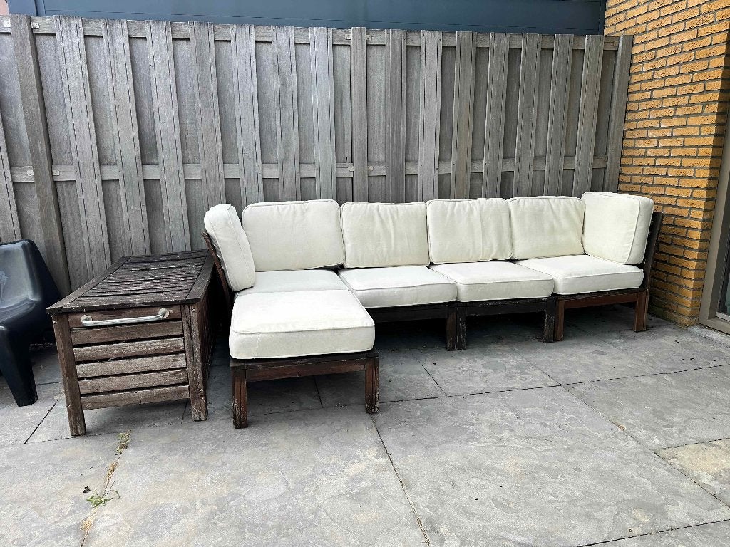 Gebrukte maar nette Ikea tuinbank lounge set, Ophalen, Gebruikt, Kunststof