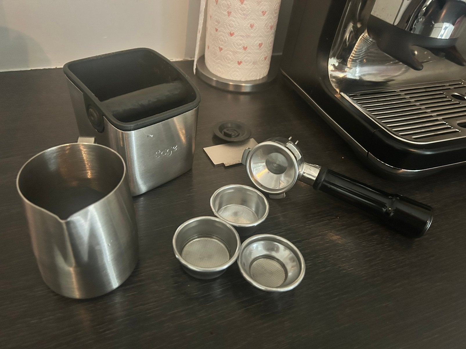 Sage Barista Touch Impress Espressomachine Black Truffle, Ophalen, Afneembaar waterreservoir, Espresso apparaat, Koffiebonen