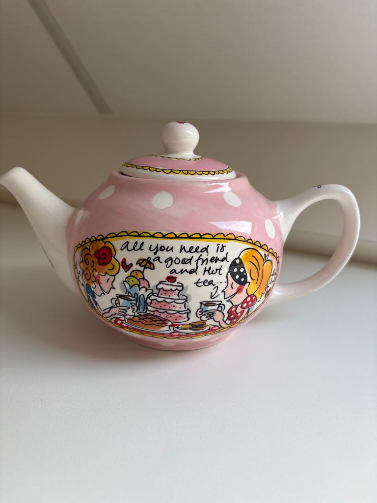 Blond Amsterdam set-theepot +borden+kom+kan, Ophalen, Blond Amsterdam, Zo goed als nieuw, Aardewerk