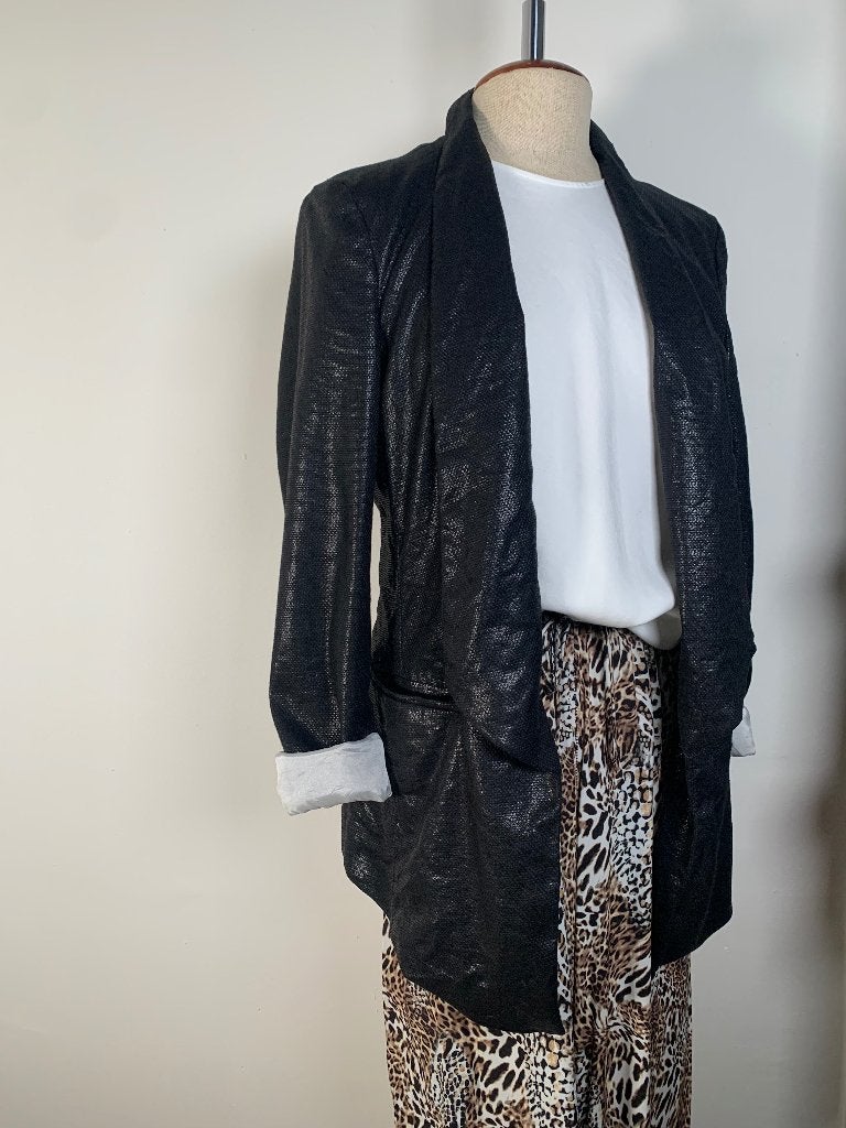 Drykorn Blazer Vest sjaalkraag met structuur Zwart 2 = 36/S, Drykorn, Verzenden, Zwart, Zo goed als nieuw