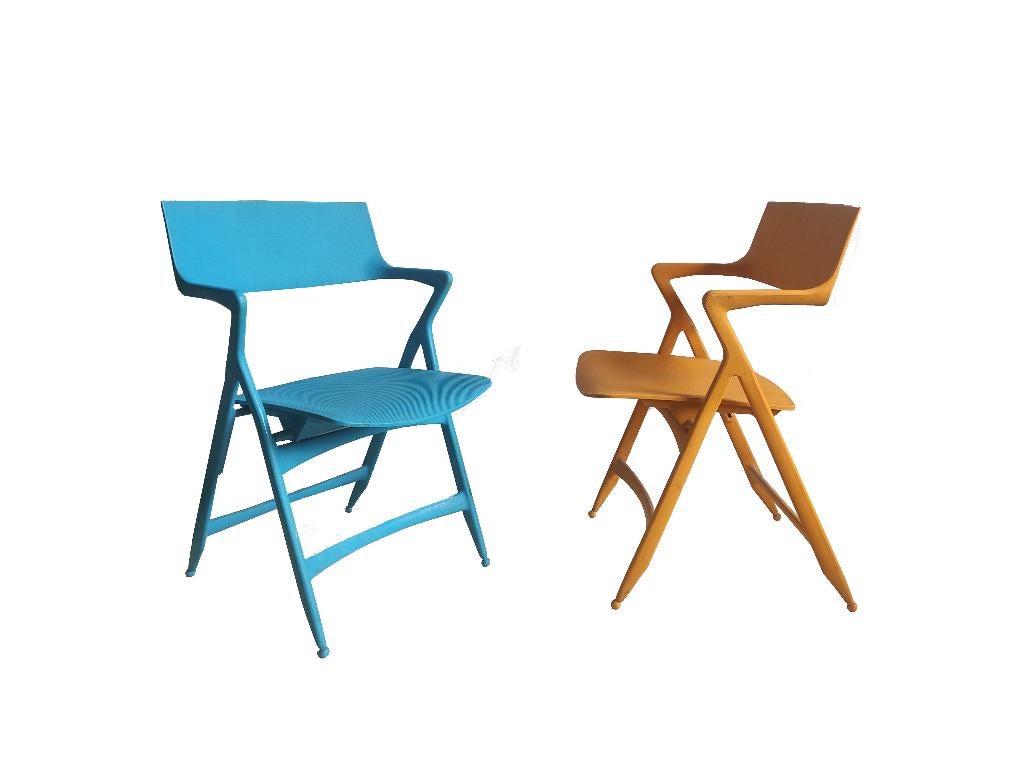 Schitterende vintage Antonio Citterio design vouw klap stoel, Ophalen, Gebruikt, Kunststof, Twee
