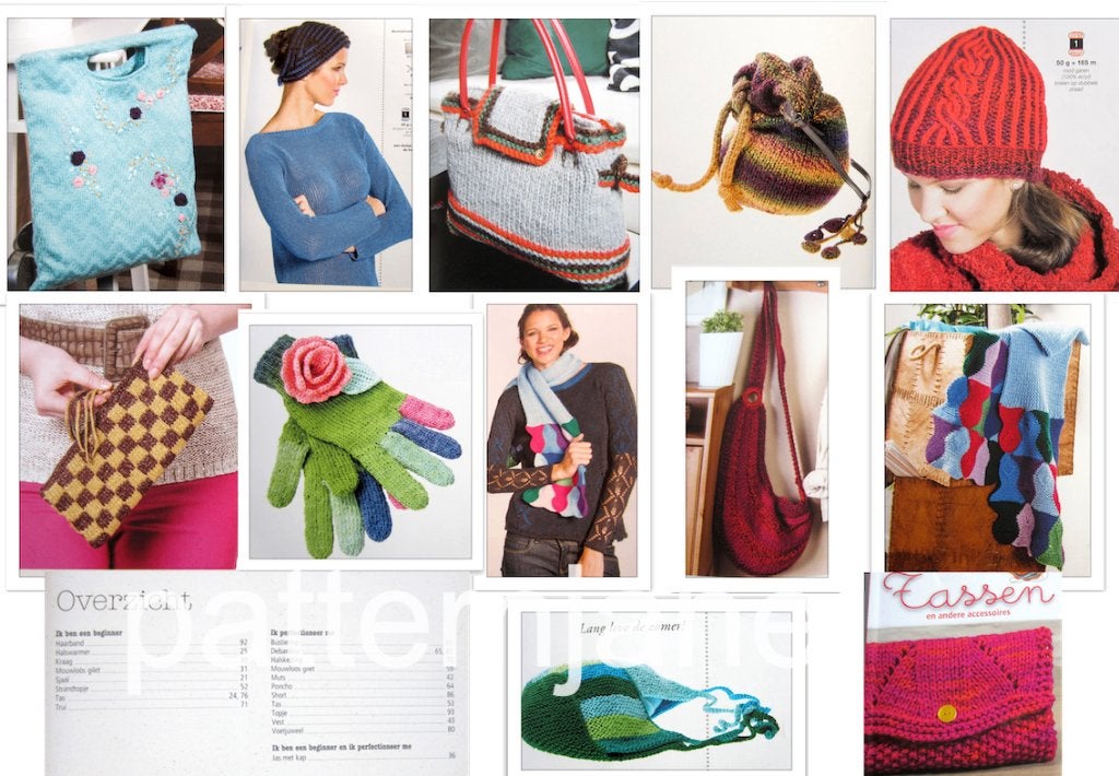 tassen en andere accesoires maken door: jaroslava dovcova, Verzenden, Zo goed als nieuw, Breien of Haken, Patroon of Boek