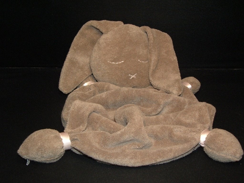 MOOI KONIJN KNUFFELDOEK BADSTOF BRUIN MET SATIJNEN, Ophalen of Verzenden, Nieuw, Overige typen