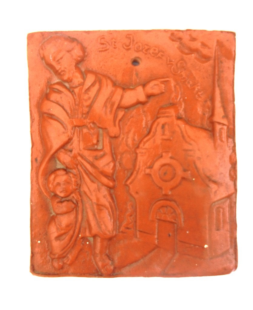 Keramiek relieftegel van Heilige Josef van SMAKT., Antiek en Kunst, Antiek | Keramiek en Aardewerk, Ophalen of Verzenden