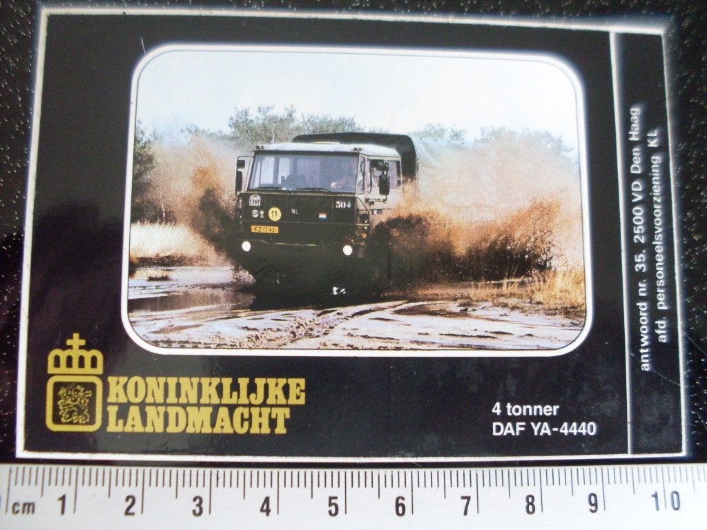 sticker KL 4 tonner daf ya-4440 logo embleem, Verzenden, Zo goed als nieuw, Bedrijf of Vereniging
