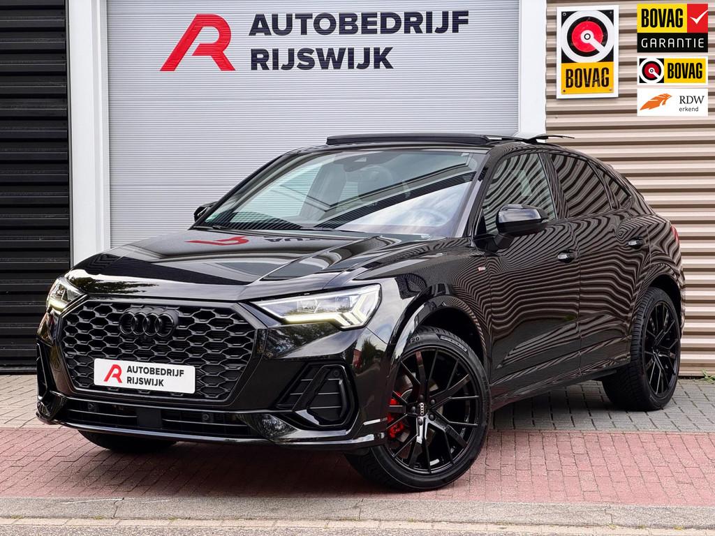 Audi Q3 Sportback 35 TFSI S Edition Matrix/360/Pano/Sfeer/Do, Auto's, 4 cilinders, 150 pk, Alcantara, Zwart