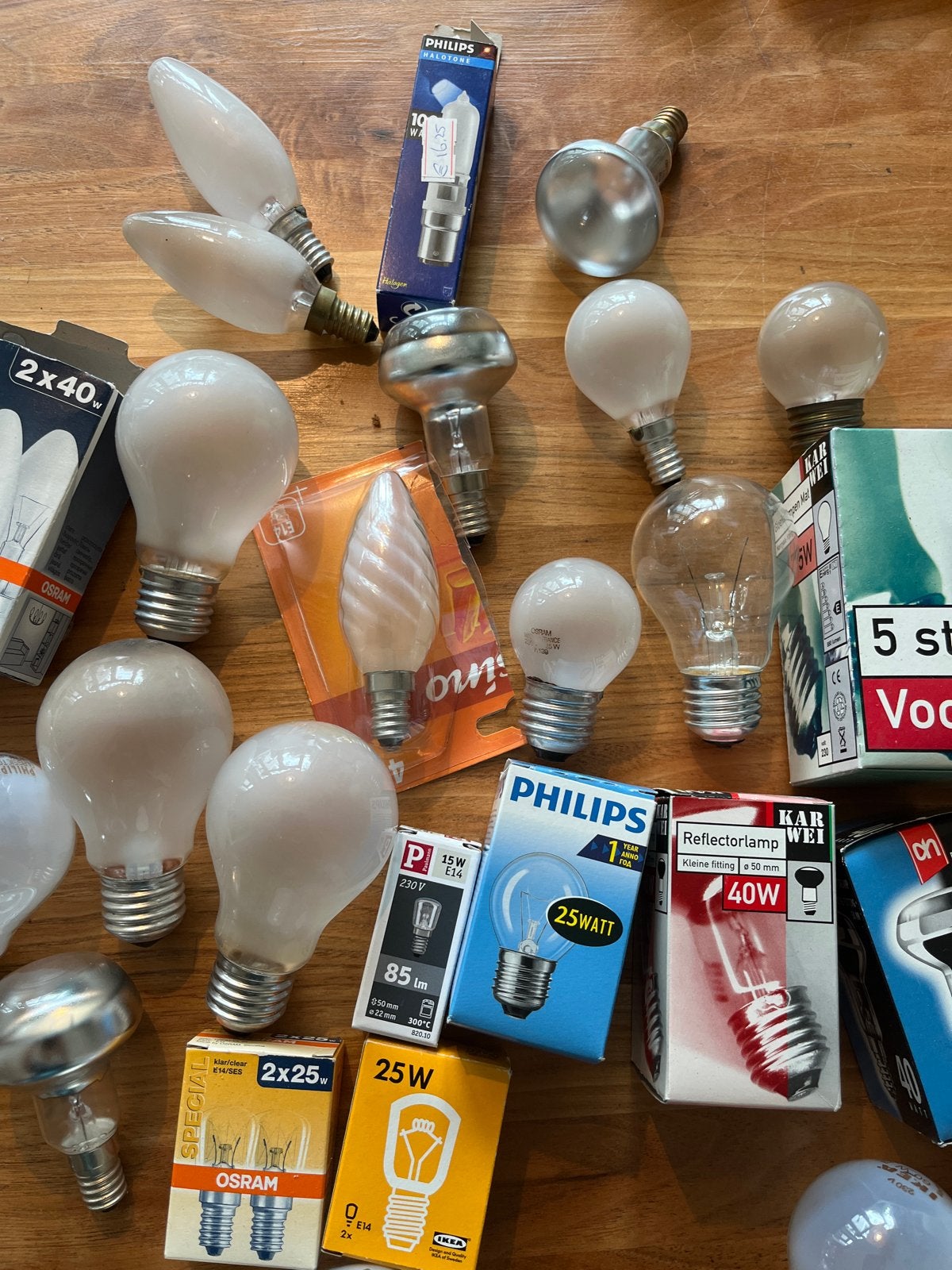Diverse gloeilampen, Ophalen, Gebruikt, E27 (groot), Philips