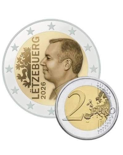 2 Euro Luxemburg 2026 UNC - Reguliere Munt - Nieuw Motief, Ophalen of Verzenden, Luxemburg, 2 euro, Losse munt