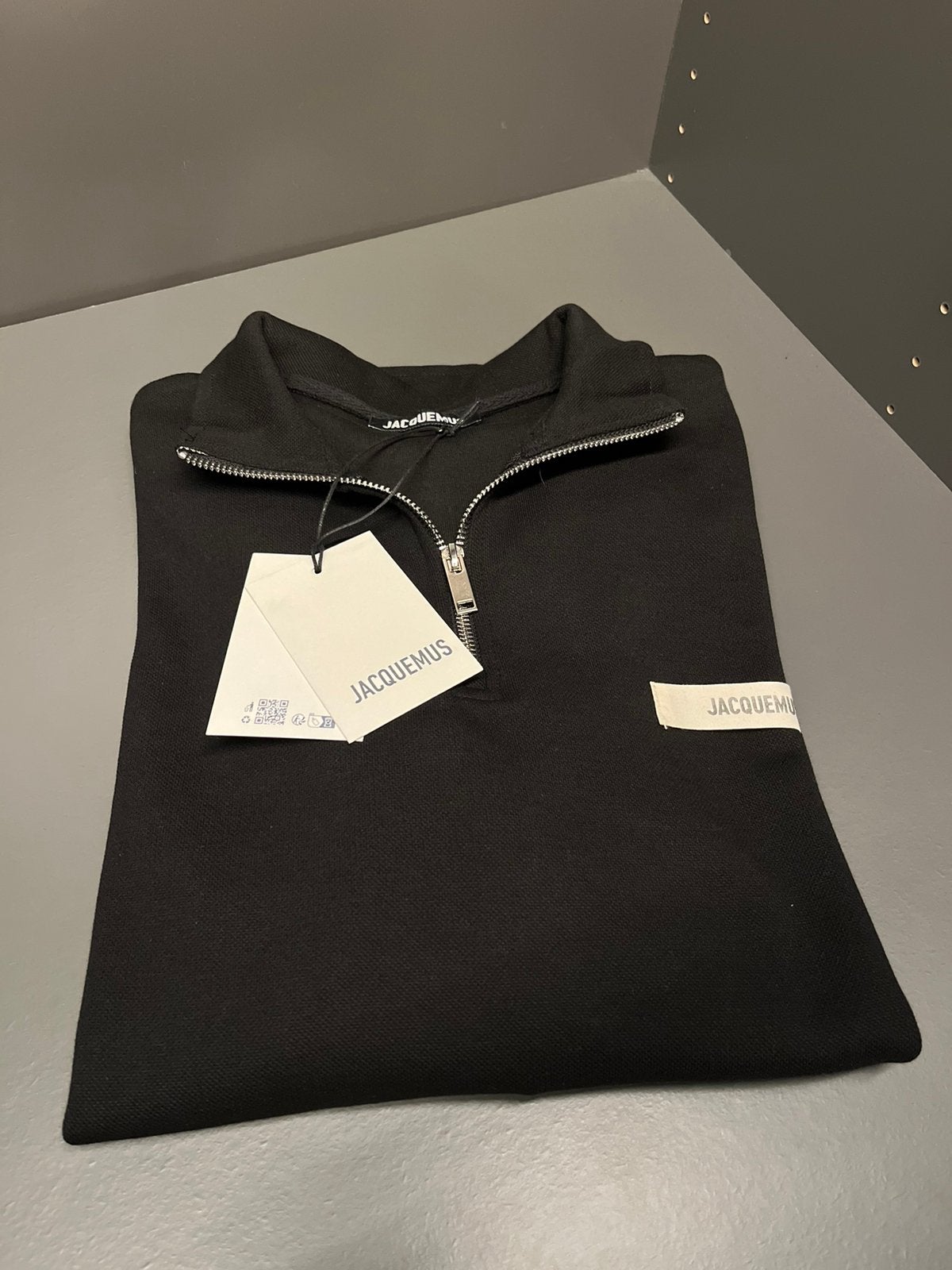 Zwarte zip-up, Verzenden, Nieuw, Maat 48/50 (M), Zwart