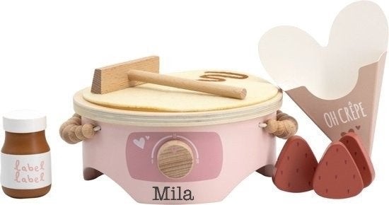 Kraamcadeau labellabel houten crepemaker met naam SALE, Kinderen en Baby's, The River House, Kraamcadeau, Info@theriverhouse.nl