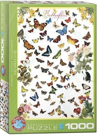Eurographics - Butterflies - 1000 stukjes, Ophalen of Verzenden, 500 t/m 1500 stukjes, Nieuw, Legpuzzel